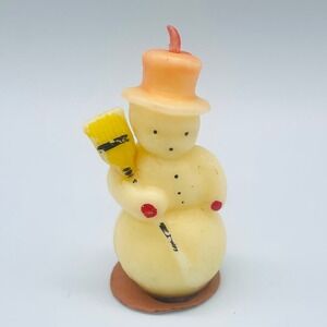 Antique Socony Vacuum Oil Company Snowman Candle